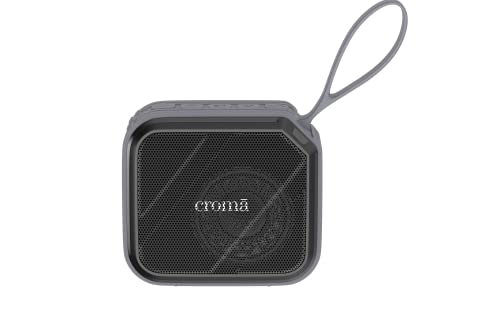 Croma 8W Portable Bluetooth Speaker with 18 hours of play time at mid volume, Built in mic, multiple connectivity: USB, TF card and Aux-in input, Comes with True Wireless Technology, 50mm driver for louder sound (12 Months Warranty) (CREMP2102sBTSP, Black)