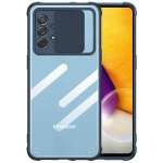 Zivite Transparent Lens Back Cover [Military Grade Protection] Shock Proof Slim Slide Camera Lens Cover Mobile Phone Case for Samsung Galaxy A52 5G/4G/A52s - Blue