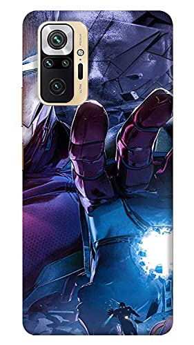 NDCOM Iron Man Printed Hard Mobile Back Cover Case for Redmi Note 10 Pro