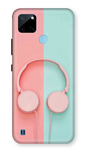 NDCOM Music Headphone Printed Hard Mobile Back Cover Case for Realme C21Y
