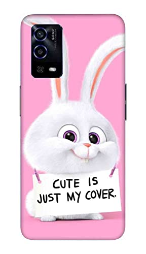 NDCOM Bunny Cute is Just My Cover Printed Hard Mobile Back Cover Case for Oppo A55