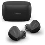 Jabra Elite 4 Active in-Ear Bluetooth Earbuds - True Wireless Ear Buds with Secure Active Fit, 4 Built-in Microphones, Active Noise Cancellation and Adjustable HearThrough Technology with mic - Black