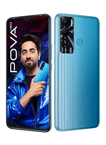 Tecno POVA Neo (Geek Blue, 6GB RAM, 128GB Storage) | 6000mAh Battery |6.82 inch (16.5cm) HD+Display | DTS Sound
