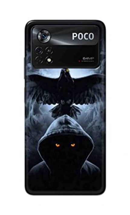 NDCOM for Bird in The Dark Printed Hard Mobile Back Cover Case for Poco X4 Pro 5G