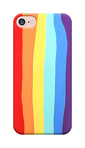 NDCOM Color Gradient Rainbow Stripes Printed Hard Mobile Back Cover Case for iPhone 7