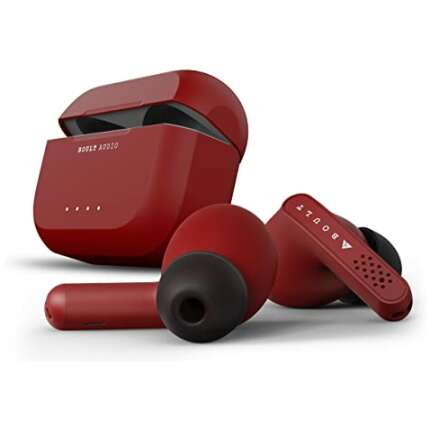 Boult Audio Airbass Propods X TWS Bluetooth Truly Wireless in Ear Earbuds with Mic, 32H Playtime, Fast Charging Type-C, Ipx5 Water Resistant, Touch Controls and Voice Assistant (Red)