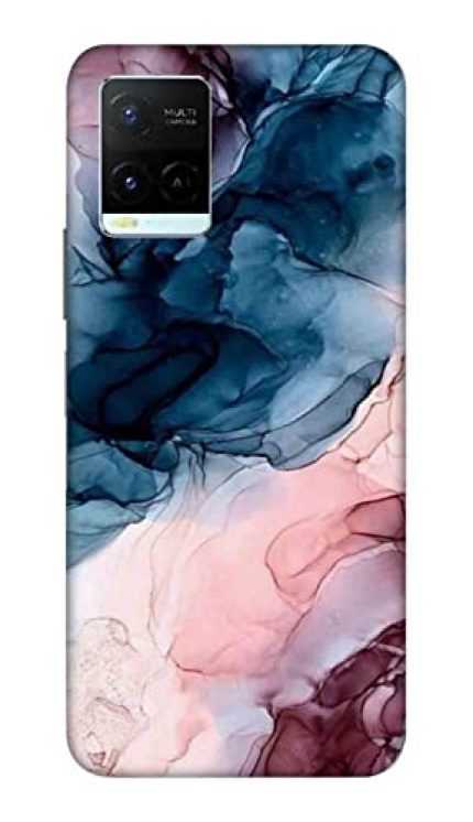 NDCOM Marble Color Printed Hard Mobile Back Cover Case for VIVO Y33s