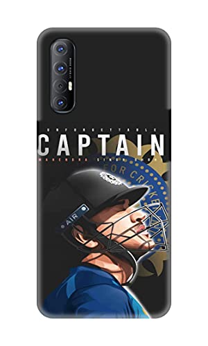 NDCOM Unforgettable Captain Cool MS Dhoni Printed Hard Mobile Back Cover Case for Oppo Reno 3 Pro