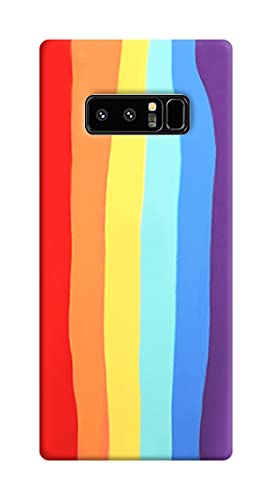NDCOM Color Gradient Rainbow Stripes Printed Hard Mobile Back Cover Case for Samsung Galaxy Note 8