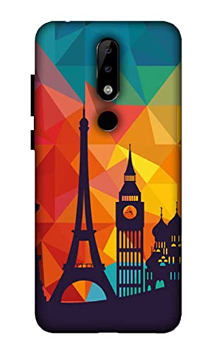 NDCOM Travel Paris Printed Hard Mobile Back Cover Case for Nokia 5.1 Plus