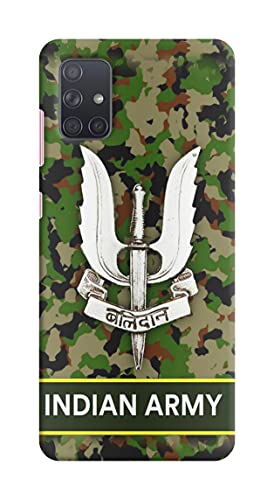 NDCOM Indian Army Camouflage Printed Hard Mobile Back Cover Case for Samsung Galaxy A71