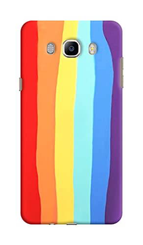 NDCOM Color Gradient Rainbow Stripes Printed Hard Mobile Back Cover Case for Samsung Galaxy J7 2016