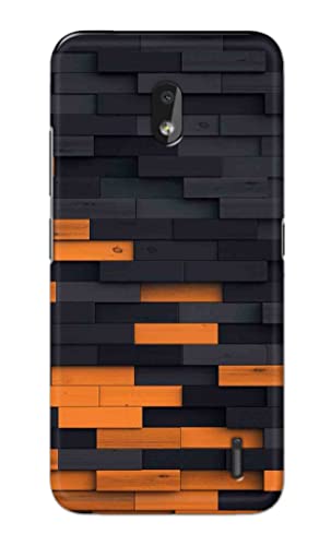 NDCOM for Wooden Tile Printed Hard Mobile Back Cover Case for Nokia 2.2