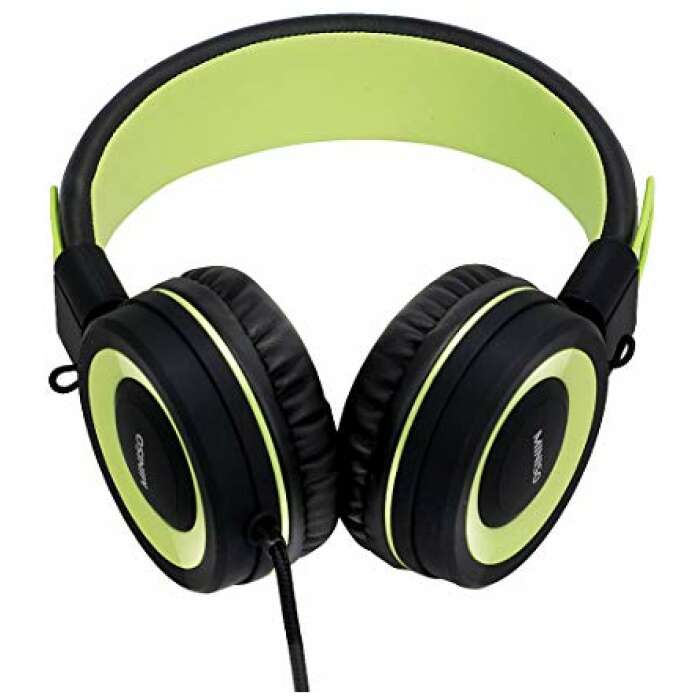 Miniso Wired On Ear Headphones With Mic Green+Black