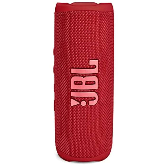 JBL Flip 6 Wireless Portable Bluetooth Speaker with JBL Pro Sound, Upto 12 Hours Playtime, IP67 Water & Dustproof, PartyBoost & Personalization by JBP App (Without Mic, Red)