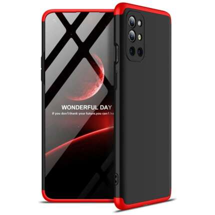 Glaslux Full Body 3-in-1 Slim Fit (Red-Black-Red) Full 360 Protection Back Case Cover for OnePlus 9R