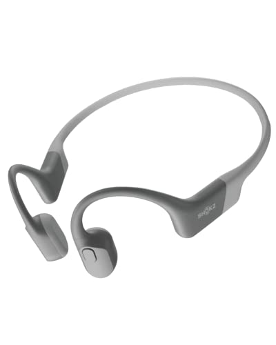 Shokz OpenRun - Open-Ear Bluetooth Bone Conduction Sport Headphones - Sweat Resistant Wireless Earphones for Workouts and Running - Built-in Mic, with Headband(Grey)