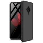 Glaslux Full Body 3-in-1 Slim Fit (Full Black) Full 360 Protection Back Case Cover for Vivo S1 Pro