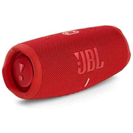 JBL Charge 5, Wireless Portable Bluetooth Speaker with JBL Pro Sound, 20 Hrs Playtime, Powerful Bass Radiators, Built-in 7500mAh Powerbank, PartyBoost, IP67 Water & Dustproof (Without Mic, Red)