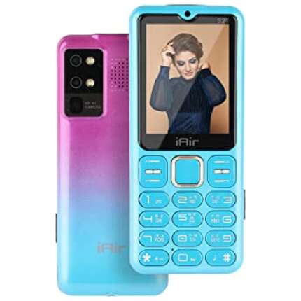 iAir Basic Feature Dual Sim Mobile Phone with 2800mAh Battery, 2.4 inch Display Screen, 0.8 mp Camera in Twin Shade Colors (iAirFPS20, Twin Sky Blue)