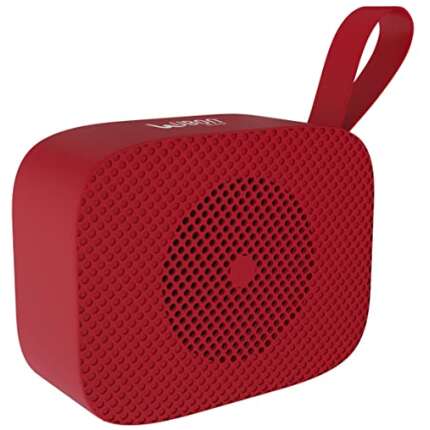 Bluetooth Speaker UBON Grenade Series Pocket Fitted Mini Portable Compact Size Portable Wireless Mini Speaker with in-Built TWS Technology and HD Sound Quality Speaker (Red)