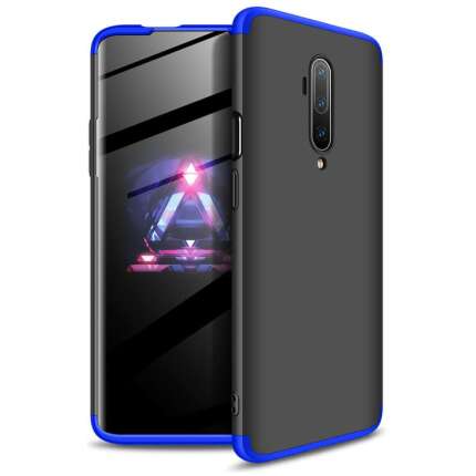 Cascov Full Body 3-in-1 Slim Fit (Blue-Black-Blue) Alround 360 Protection Back Case Cover for OnePlus 7T Pro