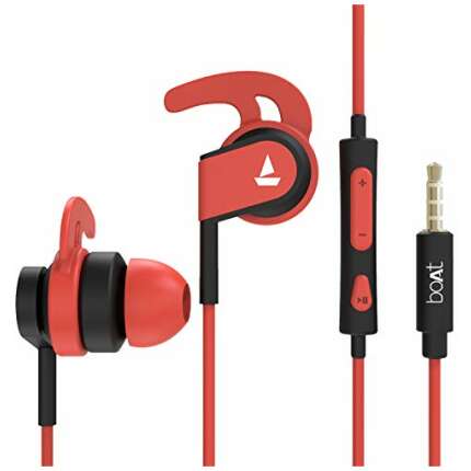boAt Bassheads 242 in Ear Wired Earphones with Mic(Red)