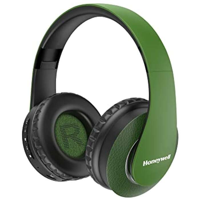 Honeywell Suono P20 Bluetooth Wireless On Ear Headphones with Mic Upto 8 Hours Playtime, Stereo Sound and High Bass, 5.0, Foldable (Olive Green)