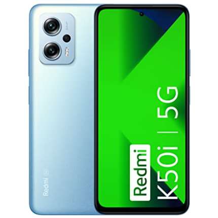 Redmi K50i 5G (Phantom Blue, 6GB RAM, 128GB Storage) | Flagship Mediatek Dimensity 8100 Processor | 144Hz Liquid FFS Display | Alexa Built-in