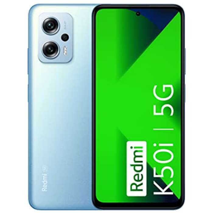 Redmi K50i 5G (Phantom Blue, 6GB RAM, 128GB Storage) | Flagship Mediatek Dimensity 8100 Processor | 144Hz Liquid FFS Display | Alexa Built-in