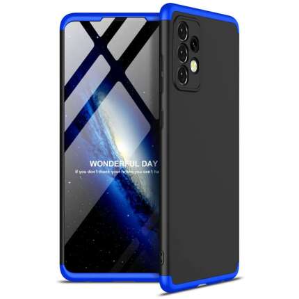 Cascov Full Body 3-in-1 Slim Fit (Blue-Black-Blue) Alround 360 Protection Back Case Cover for Samsung Galaxy A52 4G / A52S / A52 5G