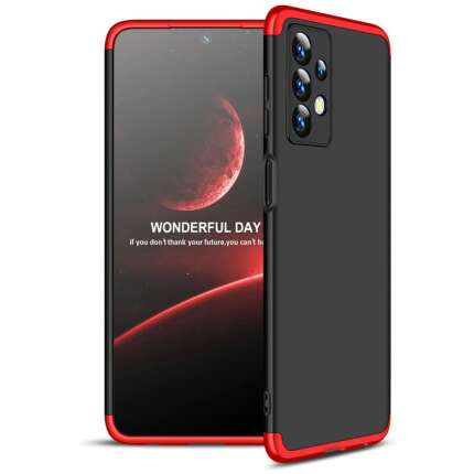 Zivite Full Body 3-in-1 Slim Fit (Red-Black-Red) 360 Degree Protection Hybrid Hard Bumper Back Case Cover for Samsung Galaxy A23