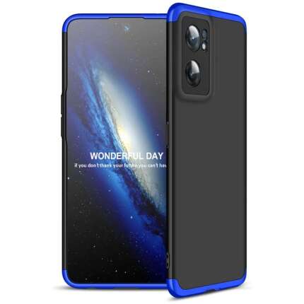 Cascov Full Body 3-in-1 Slim Fit (Blue-Black-Blue) Alround 360 Protection Back Case Cover for OnePlus Nord CE 2 5G