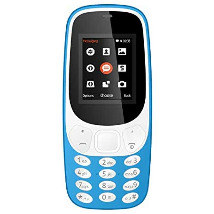I KALL K3310 Keypad Mobile (1.8 Inch Display, Dual Sim, Multimedia) (Sky Blue)