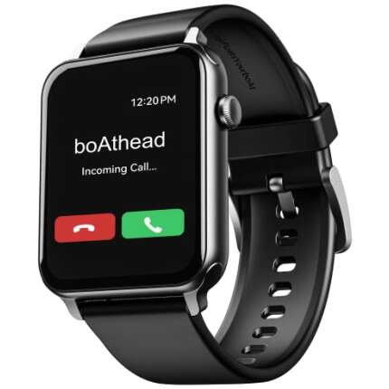 boAt Wave Call Smart Watch, Smart Talk with Advanced Dedicated Bluetooth Calling Chip, 1.69” HD Display with 550 NITS & 70% Color Gamut, 150+ Watch Faces, Multi-Sport Modes,HR,SpO2, IP68(Active Black)