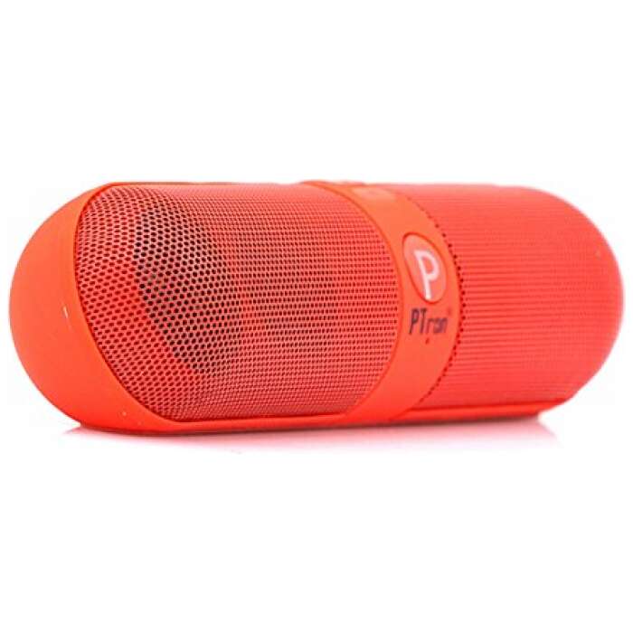 PTron Streak Bluetooth Speaker 3W Wireless Mini Speaker Portable Pill BT Speaker with Mic (Red)