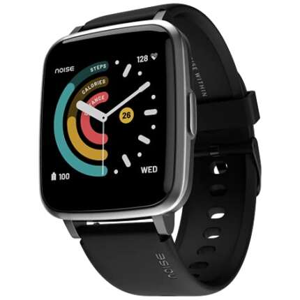 Noise ColorFit Pulse Spo2 Smart Watch with 10 days battery life, 60+ Watch Faces, 1.4" Full Touch HD Display Smartwatch, 24*7 Heart Rate Monitor Smart Band, Sleep Monitoring Smart Watches for Men and Women & IP68 Waterproof (Jet Black)