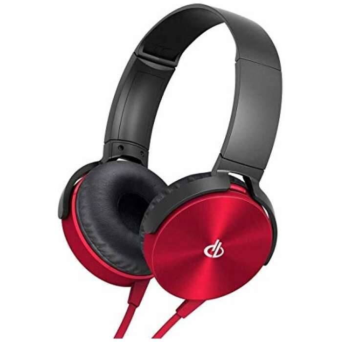 digibuff DB-450 Wired Over the Ear Headphone without Mic (Red)