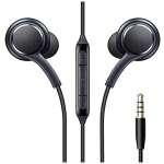 Earphones for LG K92 5G Earphone Original Like Wired Stereo Deep Bass Head Hands-free Headset Earbud With Built in-line Mic, With Premium Quality Good Sound Stereo Call Answer/End Button, Music 3.5mm Aux Audio Jack (PK1, Black)