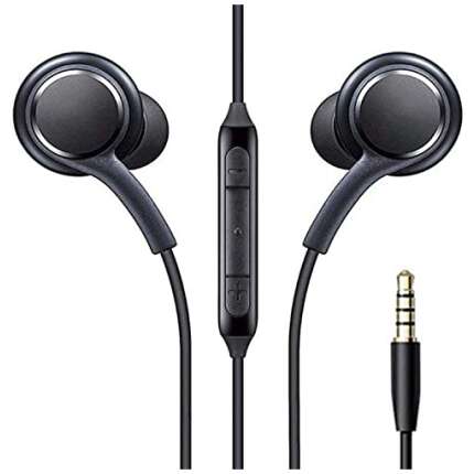 Earphones for LG K92 5G Earphone Original Like Wired Stereo Deep Bass Head Hands-free Headset Earbud With Built in-line Mic, With Premium Quality Good Sound Stereo Call Answer/End Button, Music 3.5mm Aux Audio Jack (PK1, Black)