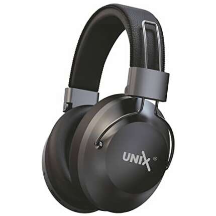Unix Pure Bass+ | Wireless Stereo Headset | 16 Hours Playtime Bluetooth Headset (Black, On The Ear)