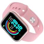 M 1 | New Y68 D20 Smart Watch Band with Ip67 Waterproof Blood Oxygen Step Counting Smartwatchs Fitness Bracelet Sport ( Pink )
