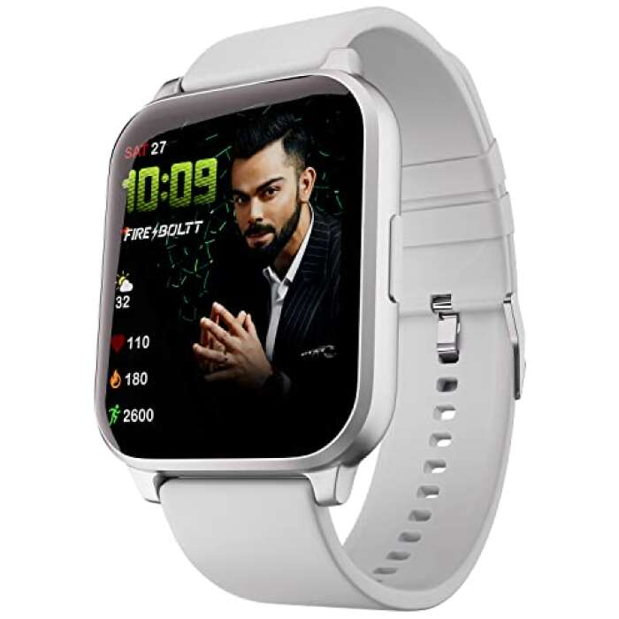 Fire-Boltt Ninja 3 Smartwatch Full Touch 1.69 " & 60 Sports Modes with IP68, Sp02 Tracking, Over 100 Cloud based watch faces ( Silver )