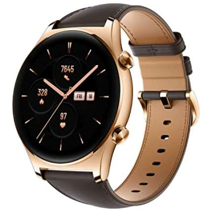 Honor Watch GS 3 Smartwatch with 1.43" AMOLED Touch Screen, Fitness Watch with Heart Rate, Sleep and Blood Oxygen, Bluetooth Calling,14 Days Life, 100+ Diverse Sport Modes, Classic Gold (MUS-B19)