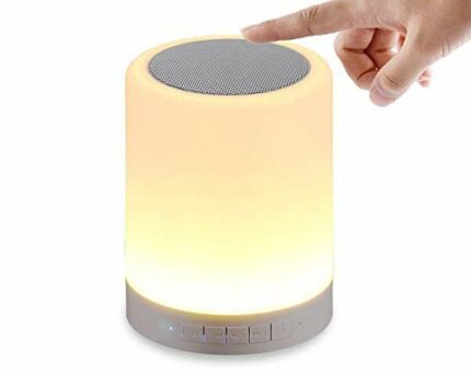 MINDRISERS LED Touch Lamp Bluetooth Speaker, Wireless HiFi Speaker Light, USB Rechargeable Portable with TWS