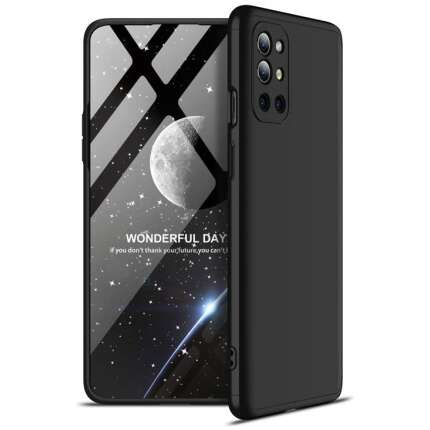 Glaslux Full Body 3-in-1 Slim Fit (Full Black) Full 360 Protection Back Case Cover for OnePlus 9R