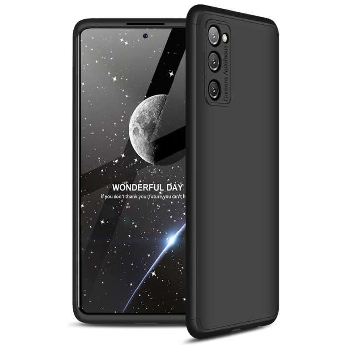 Glaslux Full Body 3-in-1 Slim Fit (Full Black) Full 360 Protection Back Case Cover for Samsung Galaxy S20 FE