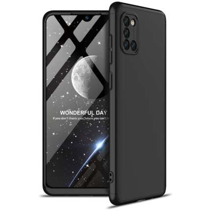 Glaslux Full Body 3-in-1 Slim Fit (Full Black) Full 360 Protection Back Case Cover for Samsung Galaxy A31