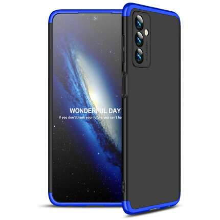 Glaslux Full Body 3-in-1 Slim Fit (Blue-Black-Blue) Full 360 Protection Back Case Cover for Samsung Galaxy F23 / M23