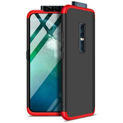 Glaslux Full Body 3-in-1 Slim Fit (Red-Black-Red) Full 360 Protection Back Case Cover for Vivo V17 Pro